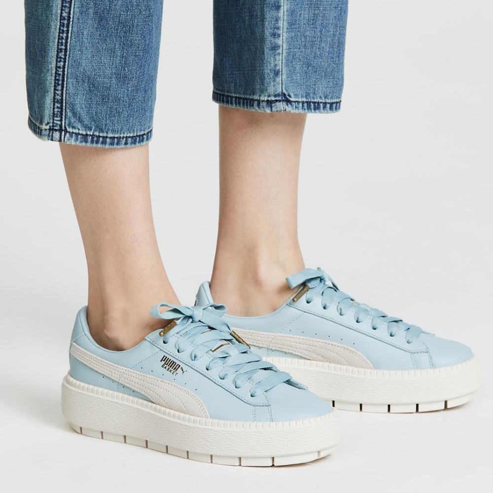 PUMA Leather Platform Sneakers